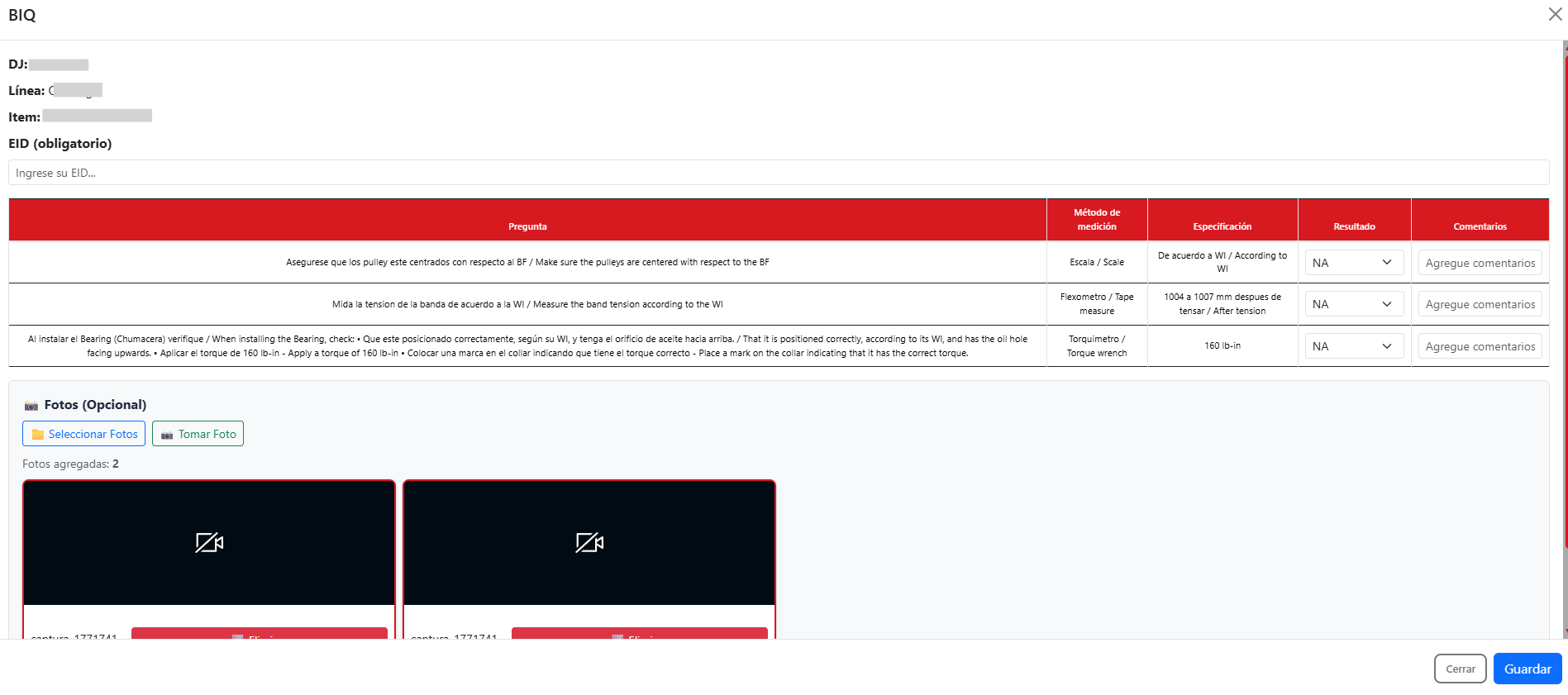Reporte de BIQ - Built In Quality